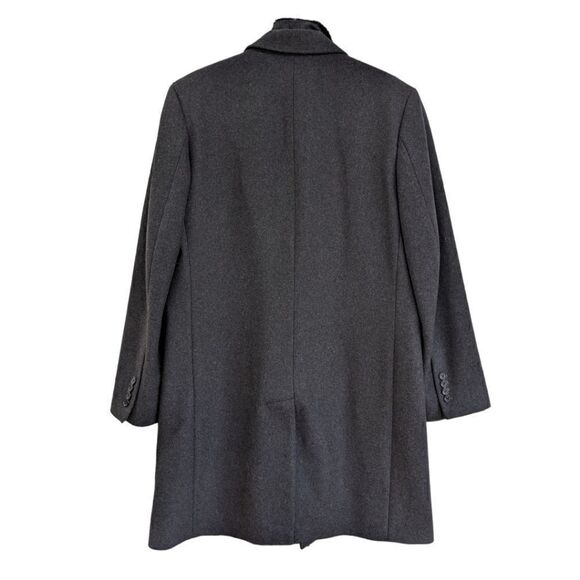 Michael Kors Men's Charcoal Grey Three Button Wool Blend ZipUp Overcoat Size 40R - Picture 5 of 9